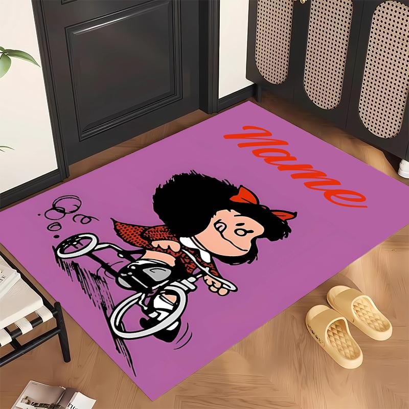 Mafalda (5) Personalized Name Office Carpet Stylish Decor for Living Room Bedroom Kitchen