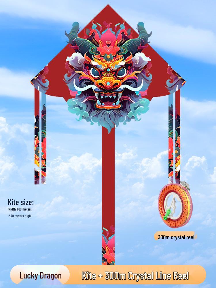 Lucky Dragon Kite: High-End, Easy-Fly Breeze for Kids & Adults with Line Wheel