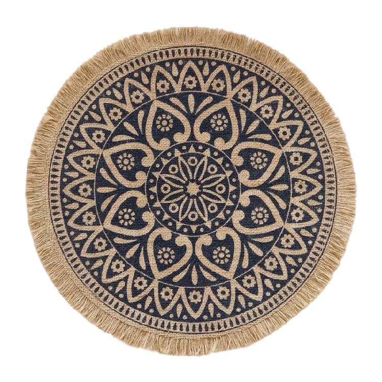 

1Pc Ethnic Diameter 38cm/15inch Round Insulated Placemat Cup Pad Mats Nonslip Kitchen Accessories 1