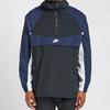 Nike Sportswear Retro Colorblock Loose Fit Half-Zip Hooded Jacket Men Outerwear Blue Black BV5386-010
