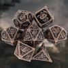 7 Pcs Copper Dragon Metal Dice Solid Metal Polyhedral Dice Set Suitable For Role-Playing Dice PropBoard Game Gift