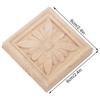 B97A-16Pcs Wood Carved Applique Onlay Carving Checkered Unpainted Flower Pattern Decal For Cabinet Door Furniture Decoration