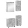 Bathroom Furniture Set TULUM 4 Pcs. Concrete Grey 60 X 34 X 63 Cm
