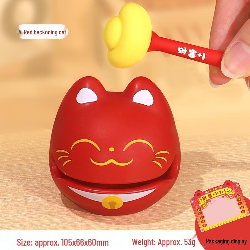 Small Buddha-Inspired Wooden Fish Stress Relief Desk Ornament Default