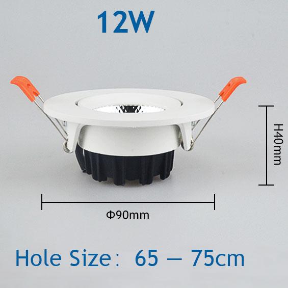 5W 7W 9W 12W 15W 18W Led Downlight Indoor COB Led Ceiling Lamp Bulb Spotlight Cob Showcase Spotlight