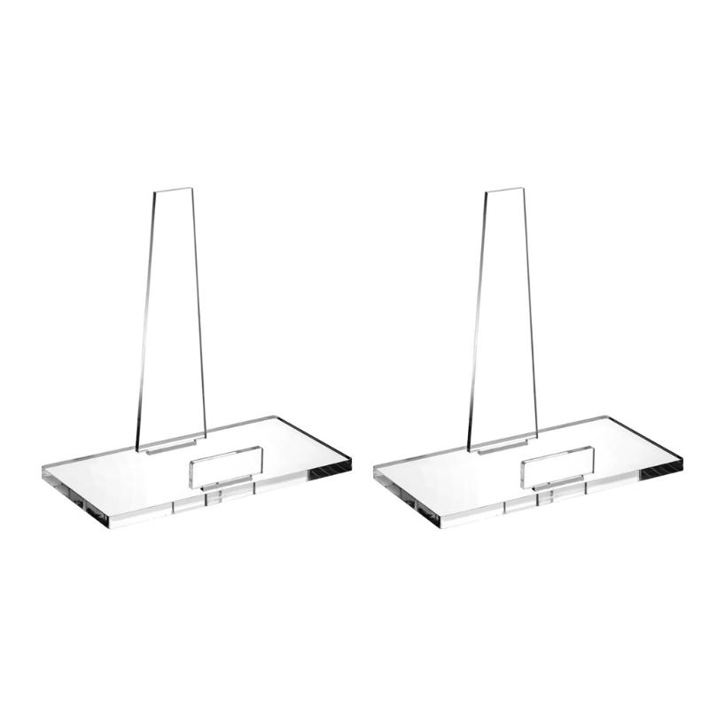 Elegant Acrylic Photo Holder Minimalists Design Easel Rack with Nonslip Pad for Showcasing Art At Living Room or Office