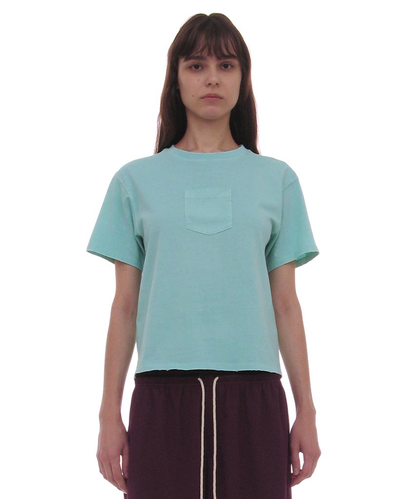 PARTIMENTO WOMEN Pwc Garment Dyed Pocket Tee_Sky