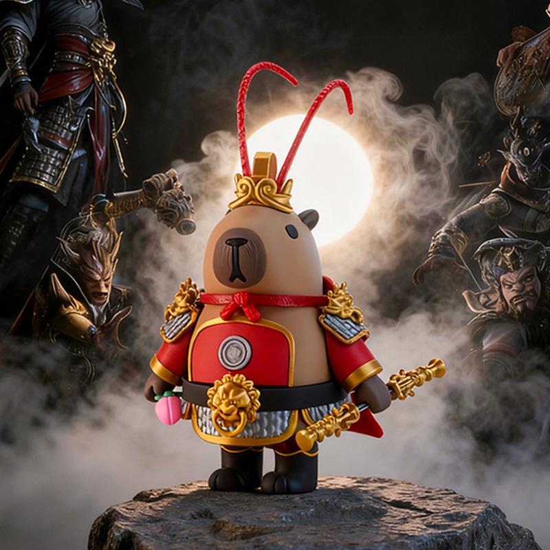 

3D Printed Sun Wukong Kapi Doll: Magnetic Desk Ornament & Creative Toy