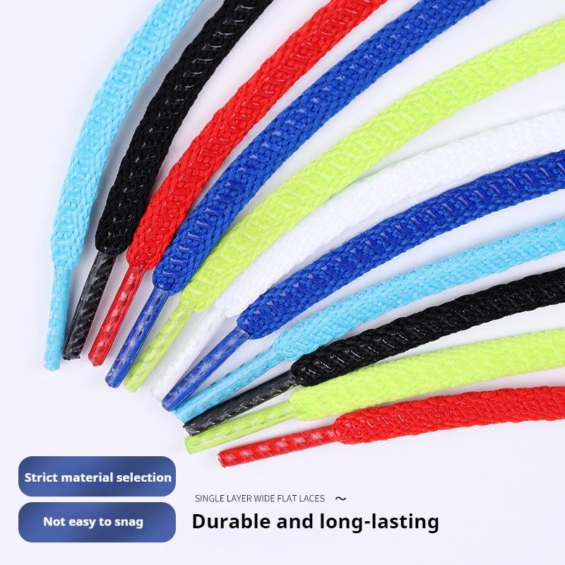Non-slip Flat Shoelaces Sneakers Tennis Football Shoe Laces Double Sided Silicone Anti Slip Rope Shoelace for Shoes Accessories
