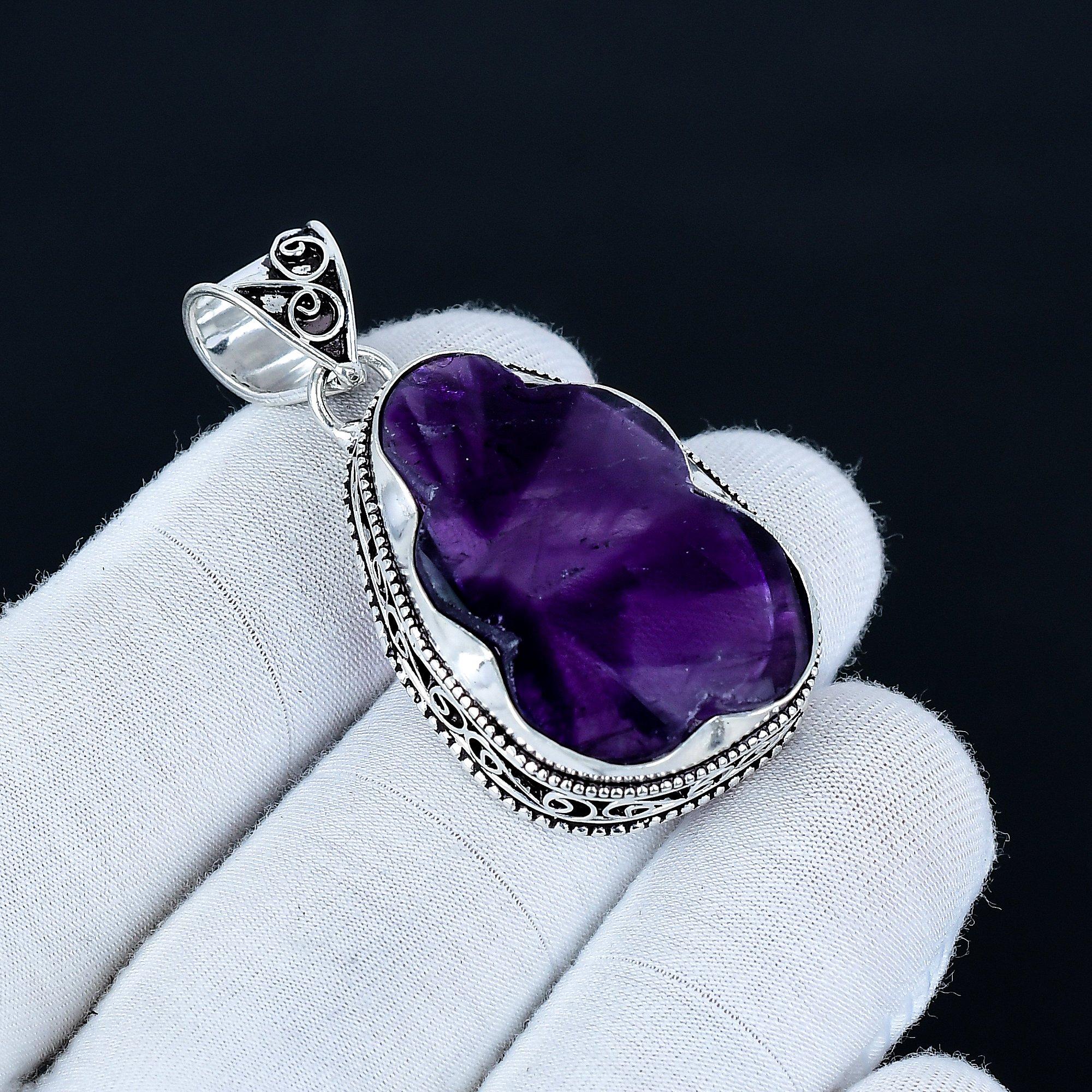 

Cloud Amethyst Pendant, 925 Sterling Silver Handmade Jewelry, Amethyst Silver Pendant, Party Wear Jewelry For Women s, Pendant New Year Gift Jewelry 5.5 фіолетовий
