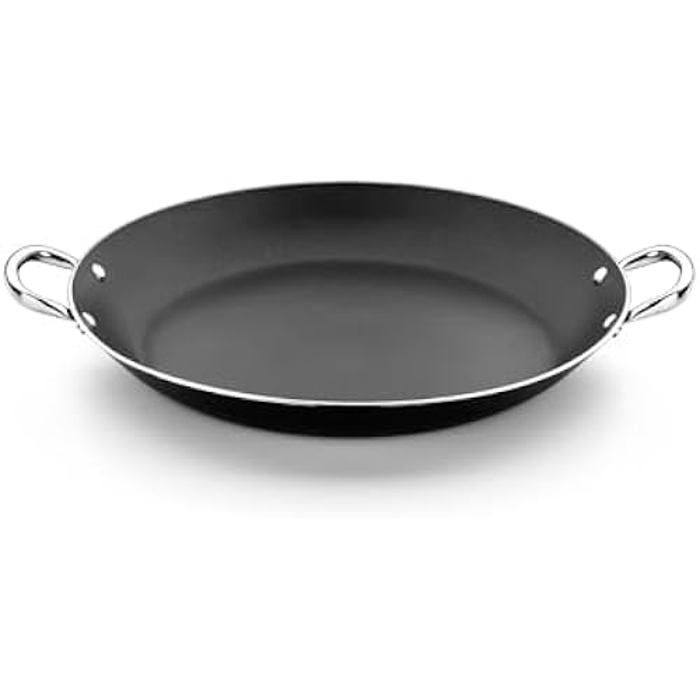 MONIX Resistent Plus - Poêle À Paella En Aluminium Avec Revêtement Antiadhésif, Tous Feux Dont Induction, 42 Cm