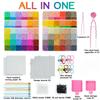Fuse Beads Kit 8400 Stuks 144 Kleuren 2,6 mm Kralen Knutselkit met Prikbord, Smeltkralen, Strijkpapier, Pincet & Kleurrijke Haakjes