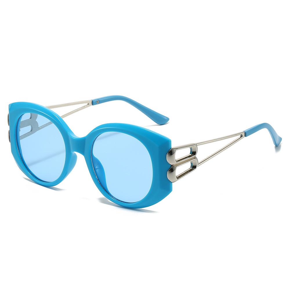 New Retro Large Oval Women Sunglasses Luxury Brand Jelly Color Double Bridge Trendy Men UV400 Sun Glasses