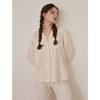 Lunaluz Women S Creamy Long Sleeve Collar pajamaS Two Piece