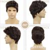 Mens Short Brown Wig Fashion Age-Reducing Synthetic Any Face Shape