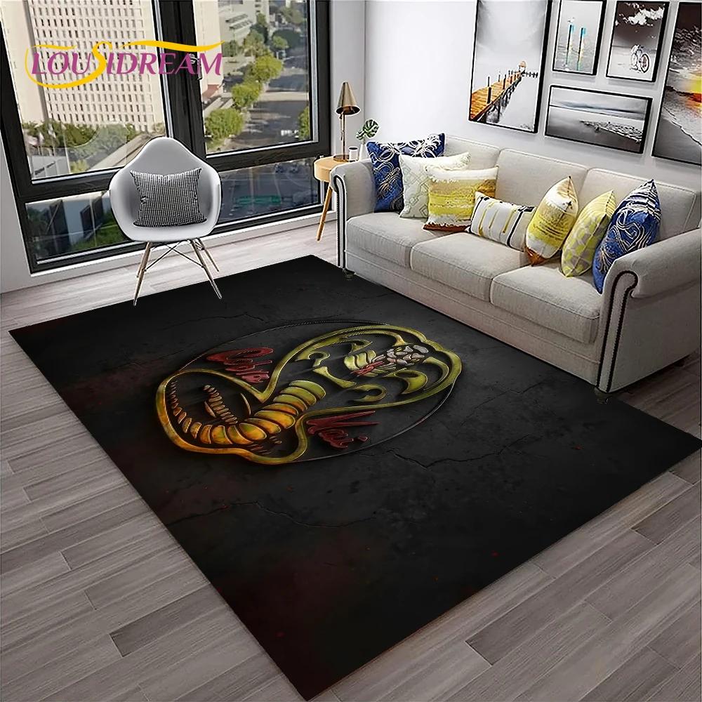 3D Cobra Kai Amanda TV Karate HD-Teppich für Zuhause, Wohnzimmer, Schlafzimmer, Sofa, Fußmatte, Dekor, Kinderspielbereich, Teppich, rutschfeste Bodenmatte
