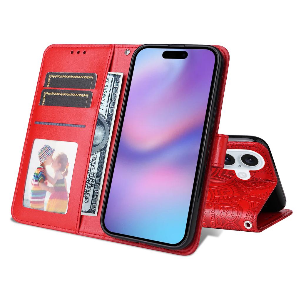 For iPhone 17 Case Sunflower Imprint Leather Wallet Phone Cover