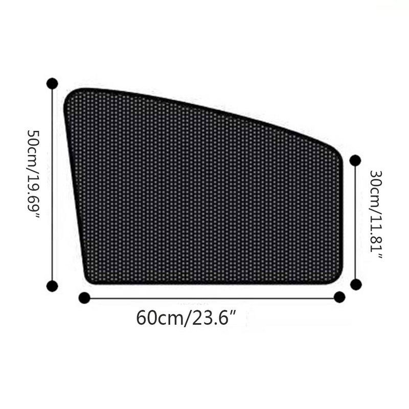 Magnetic Car Side Window Sunshade Nylon Mesh and Carbon Yarn Fabric for SUVs and trucks