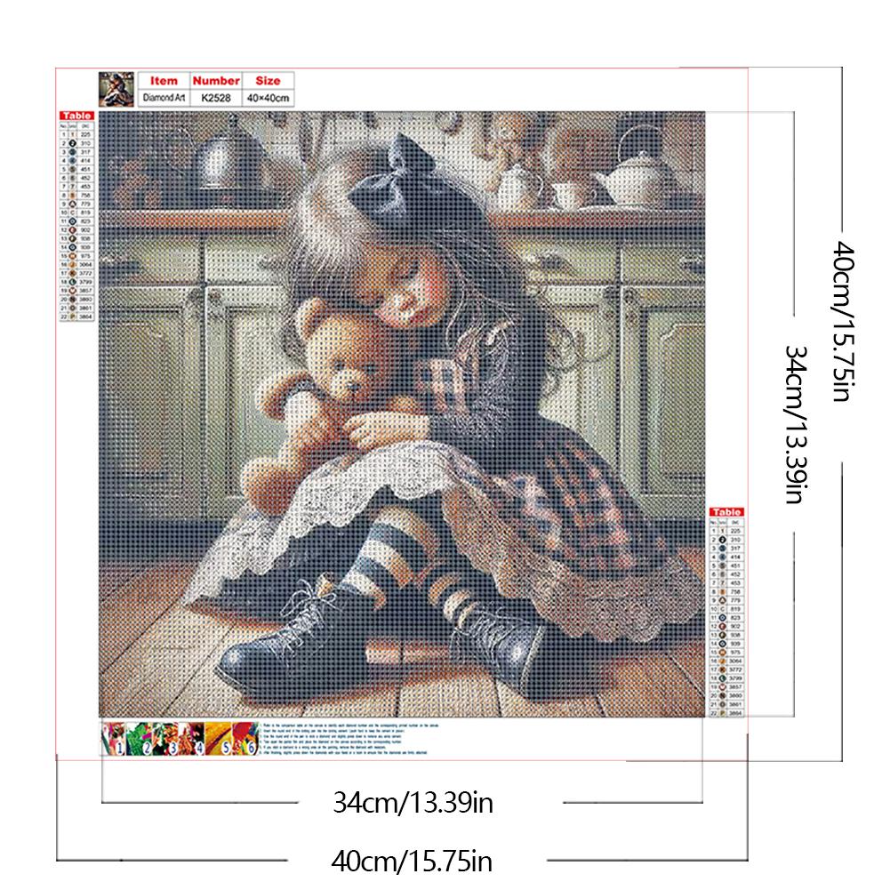 Girl 5D DIY Full Drill Round Diamond Painting Kit for Home Wall Decoration