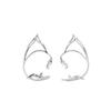 Elegante hohle Clip-Ohrringe mit Katzenohren - Vielseitiges Elfen-inspiriertes Design