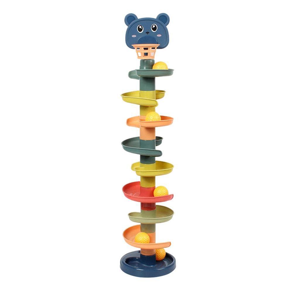 Entertainment Ball Drop Roll Swirling Tower Spin Track Toy Set Rotating Track Set Educational Toys