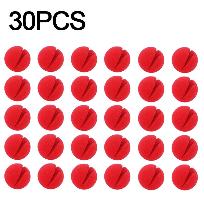 50/5pcs Red Ball Foam Clown Nose Halloween Party Cosplay Costume Circus Props Festival Make Up Clown Nose Performance Decoration