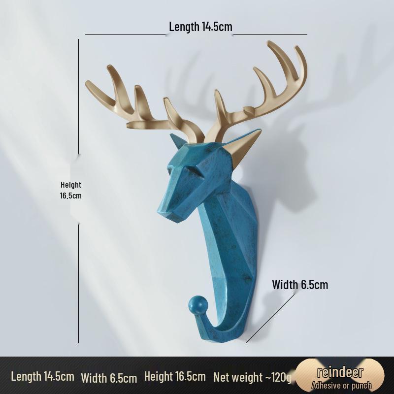 Antler Adhesive Entryway Key Hook – No-Drill Wall-Mounted Decorative Hook