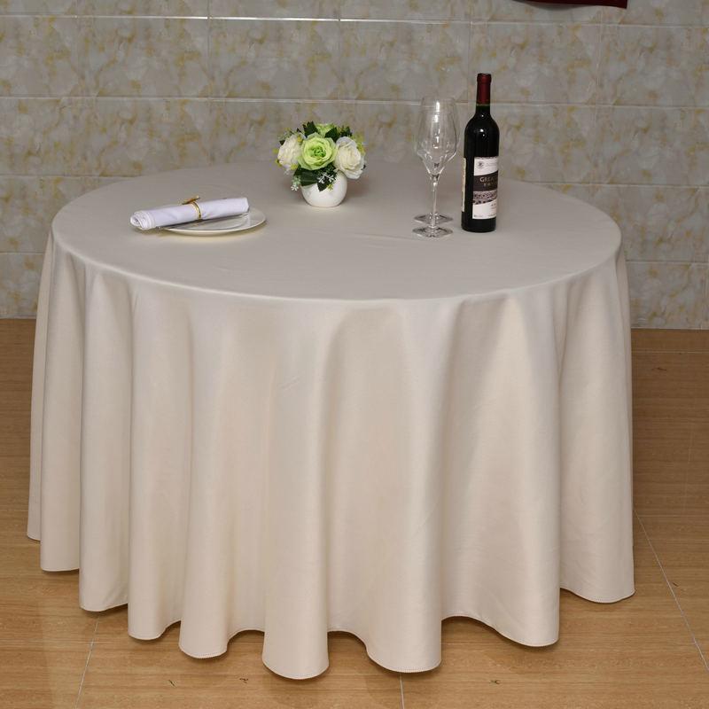 Advertising Exhibition Tablecloth Tablecloth Round Table Skirt Skirt Plain Weave Solid Color Zhu Wenwei Gauze Material Round Tablecloth