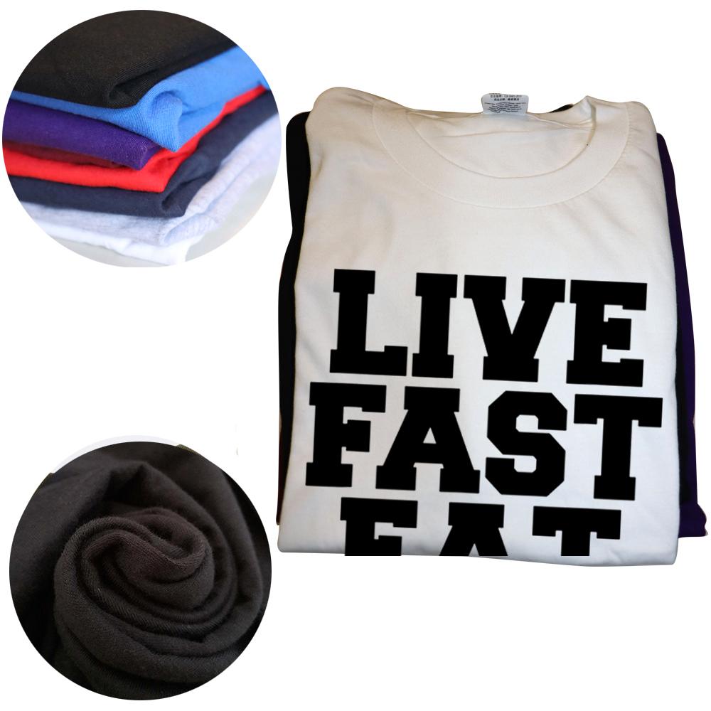 Neuheit Genial Lebe Schnell Iss Arsch Lustiges Zitat T-Shirts Grafik Baumwolle Streetwear Kurzarm Geburtstagsgeschenke Sommer T-Shirt