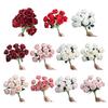 Artificial Rose 10 Head UV Resistant Fake Silk Flower Valentine's Day Wedding Party Table Centerpiece DIY Vase Faux Bloom Decoration