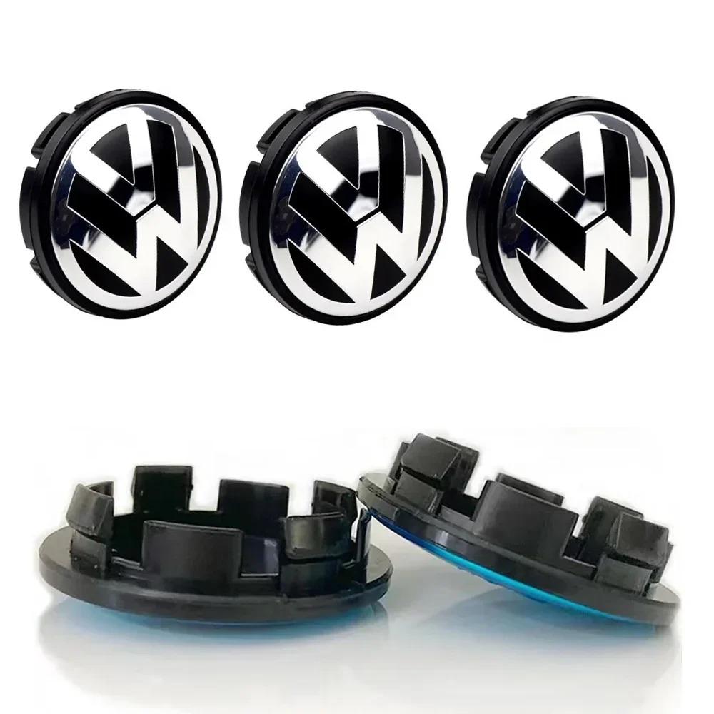 4PCS 55mm 65mm car modeling wheel hub center cap badge hub cap suitable for VW Volkswagen Golf Sharan Passat Tiguan Accessories QK7