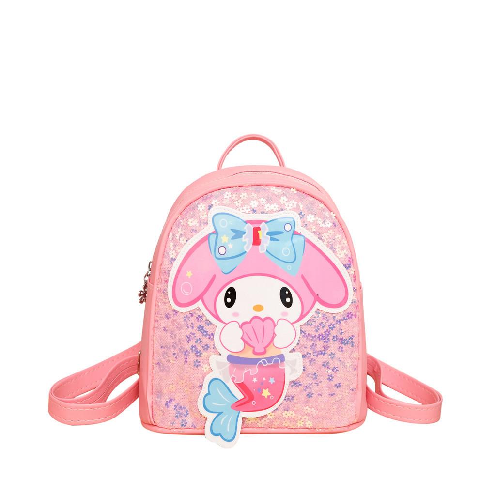 Adorable Cartoon Backpack For Kids Stylish Lightweight Durable Nylon School Bag ярко-розовый