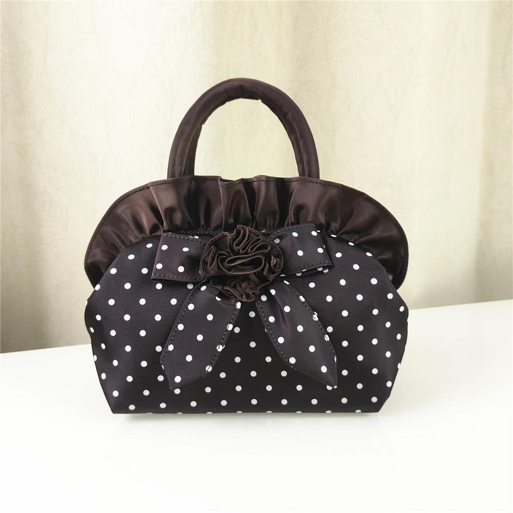 Polka Dot Print Sac Femme Bow Bag Portable Phone Bolso Lightweighte Hand Bags for Woman New Sweet Fashion Bolsos Mujer