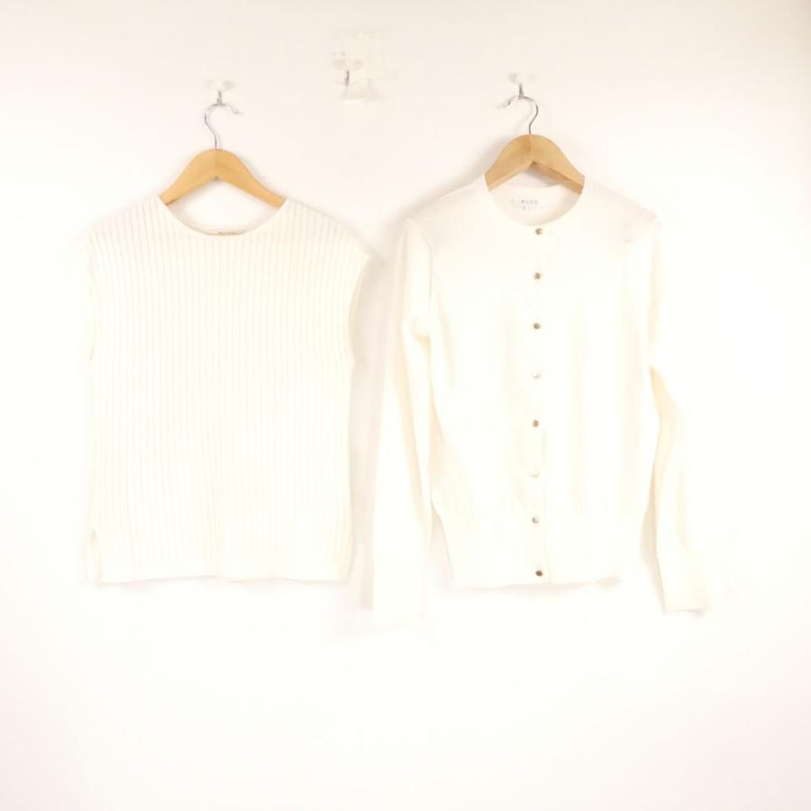 PLST Plaste Ensemble S Cotton Other Set Cardigan Sleeveless Tops Women s AU4290A83