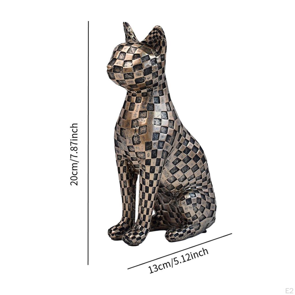 Kočičí socha Pryskyřičná figurka Moderní středový prvek Umělecké dílo Řemeslná zvířecí socha Stolní dekorace na polici