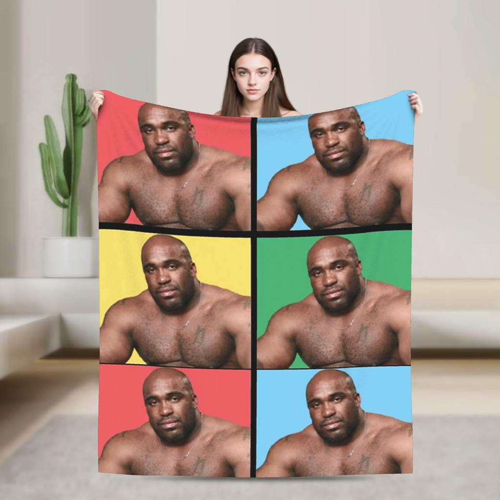 Funny Barry Wood Meme Christmas  Blanket Multiple Sizes Warm Cozy Fluffy  Throw Blankets for Couch Sofa and Bed