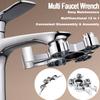 Multifunctional Kitchen Bathroom Wrench Faucet Pipe O-Ring Seal Repair Tool Kit Universal Accessories - Suitable for Home Travel Daily Use