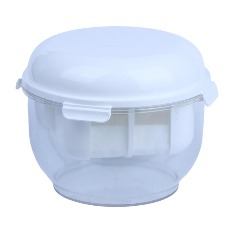 Round Yogurt Filter Container Transparent Storage Jar Airtight Sealed Canister For Yogurt Making Grains Kitchen Food Storage