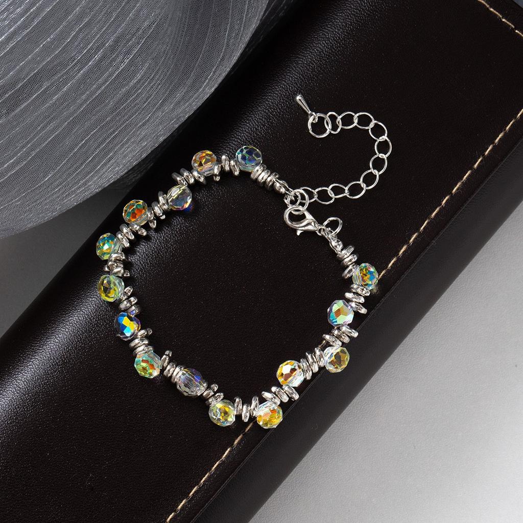 Delicate Symphony Crystal Irregular Beaded Geometric Bracelet Sweet Little Fresh Girly Cold Wind Jewelry
