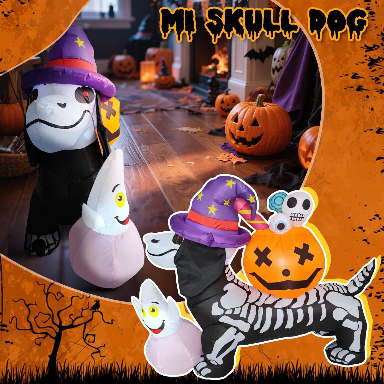 

Надувные светящиеся украшения для вечеринки на Хэллоуин, украшения для дома, простые в установке и полные атмосферы One Size белый