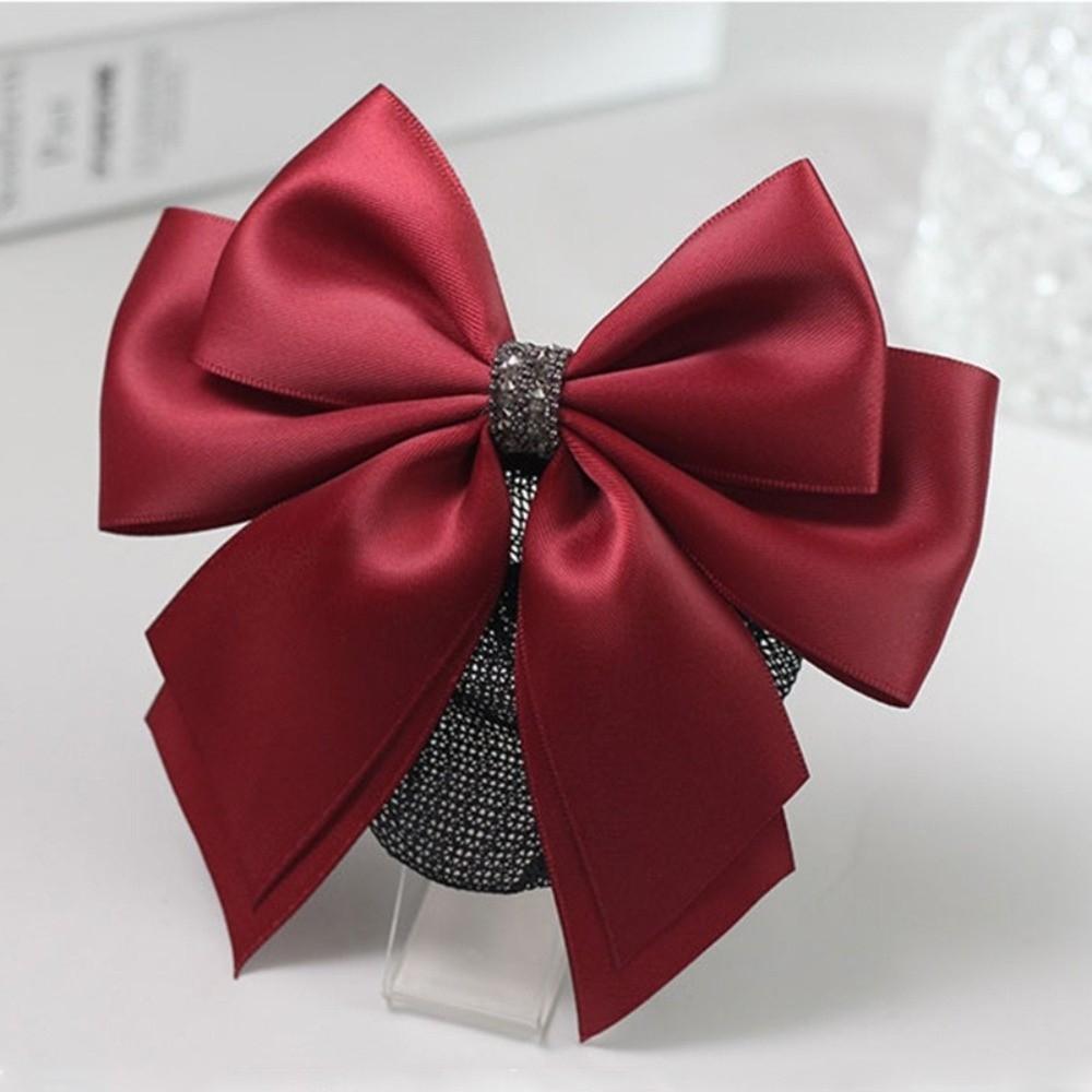 Multiple Colors Nurse Hairnet Hair Clip Elegant Headwear Net Bun Snood Spring Clip Vocational Work