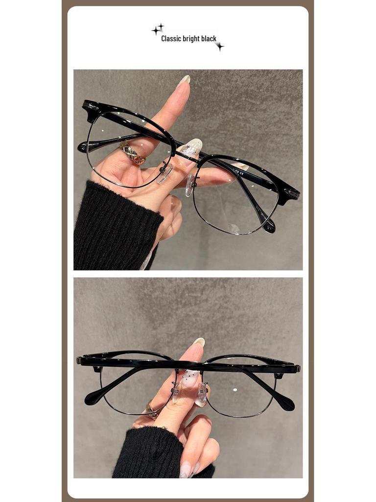 Ultra-Light Semi-Rimless Prescription Glasses for Men & Women - Stylish and Adjustable Eyewear Frames