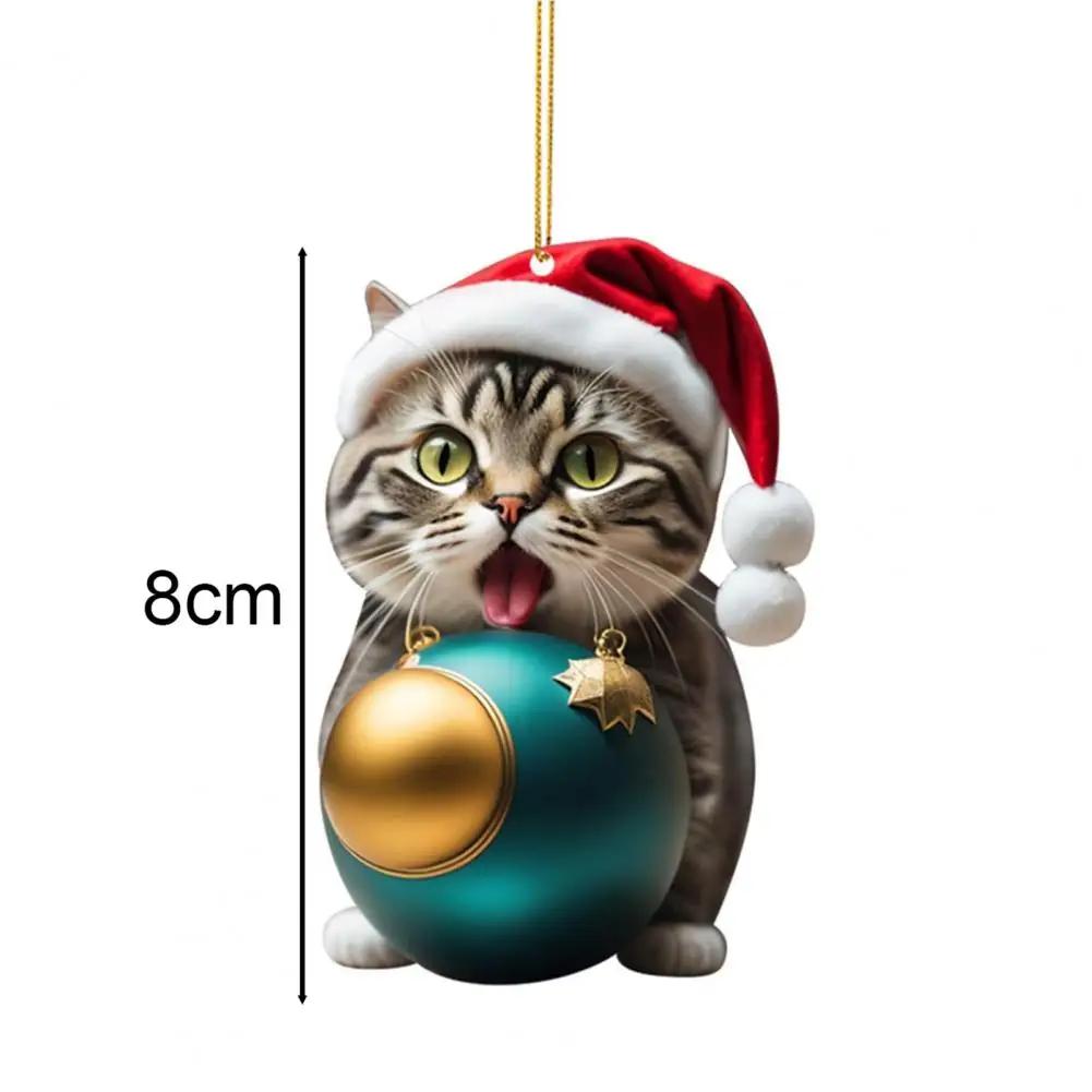 10PCS Cartoon Cat Pendant Car Cute Cat Pendant Ornament Christmas Tree Pendant Decoration Christmas Car Interior Decoration