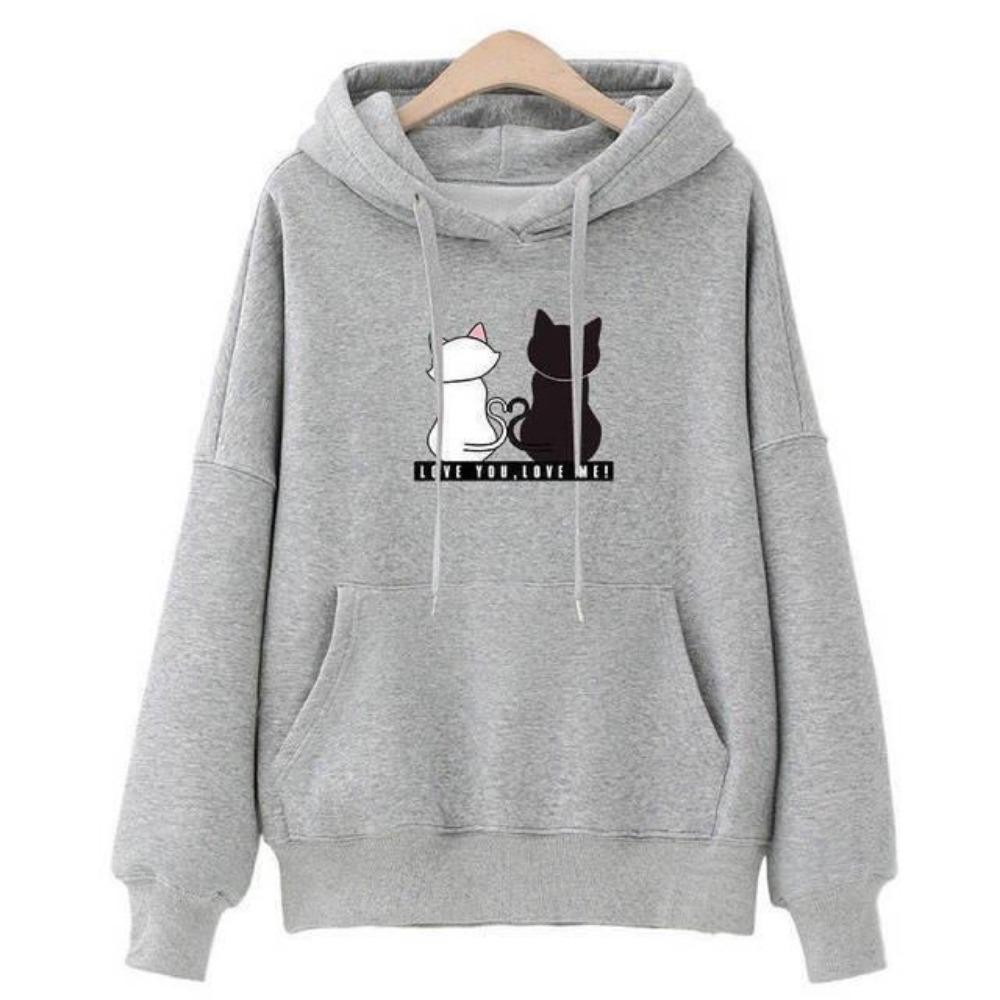 Factory direct sales hooded fleece sweater women's 2019 autumn and winter Korean version loose women's tops versatile trend students