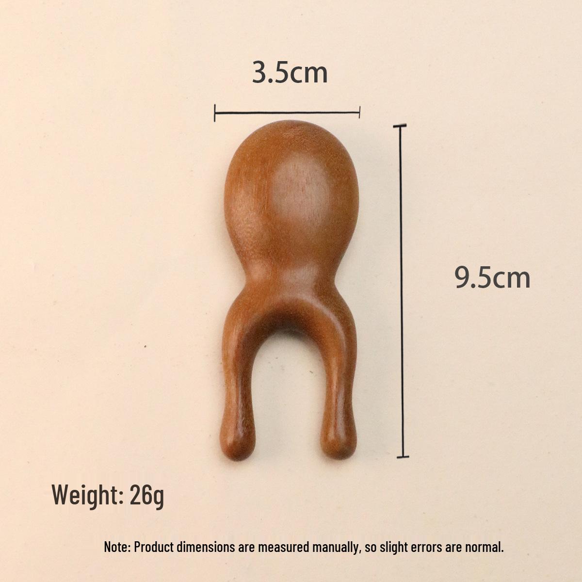 

Сандаловая массажная расческа для меридианов - Дизайн с пятью пальцами для терапии кожи головы и парикмахерского искусства с широкозубым ребром из массива дерева.