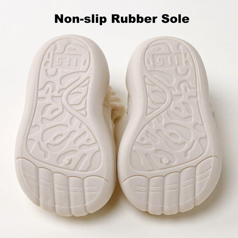 Soft Rubber Sole Infant Walking Shoe Elastic Baby Walking Shoes New Toddler Shoes  Indoor Use