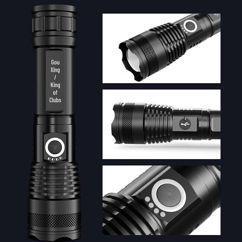 Satous High-Power Rechargeable Zoom Flashlight