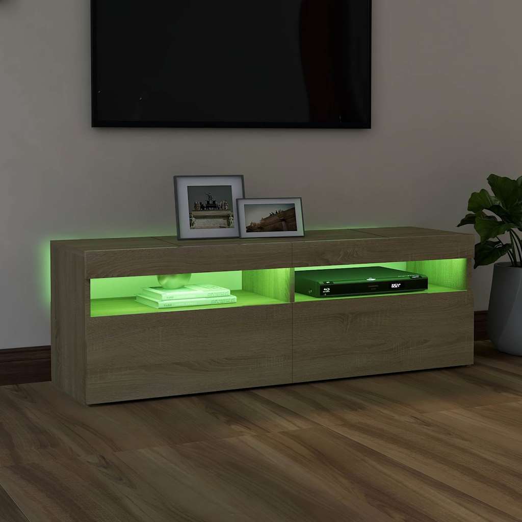 Moderne, Minimalistische TV-Schränke Mit LED-Beleuchtung Für Wohnzimmer Und Schlafzimmer, Aufbewahrungssideboards, 120x35x40 Cm