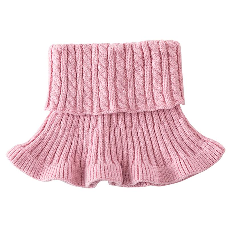 1Pc Solid Color Fashion Knitted Windproof Women Detachable Fake Collar Warmer Neck Turtleneck