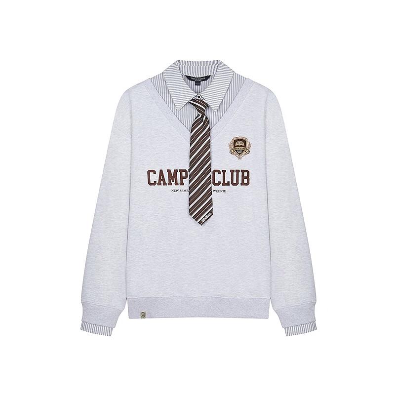 Teenie Weenie Women's College Style Sweatshirt with Detachable Tie